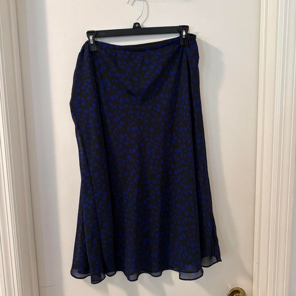 Unknown Brand Women's Blue and Black Flowy y2k Midi Whimsigoth fairycore Skirt